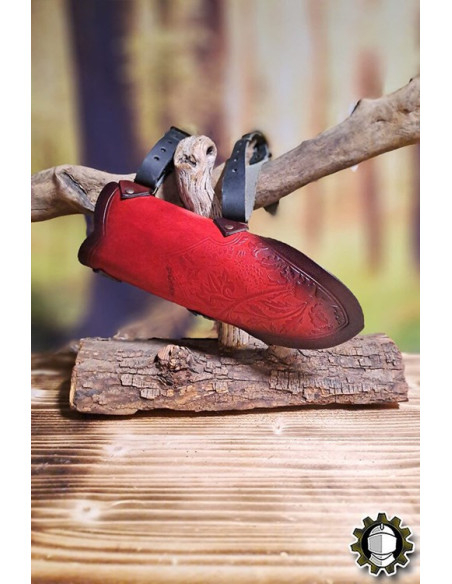 Tahalí medieval in pelle rossa...