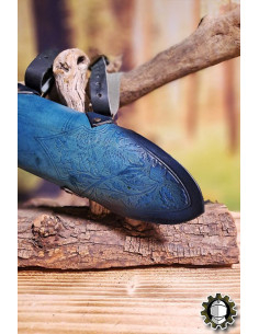 Tahalì medieval in pelle blu modello Jerome 2