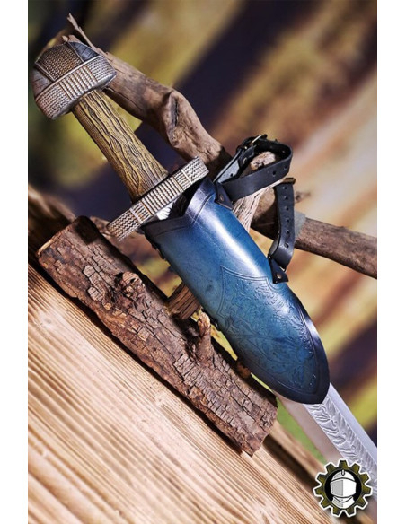 Tahalì medieval in pelle blu modello...
