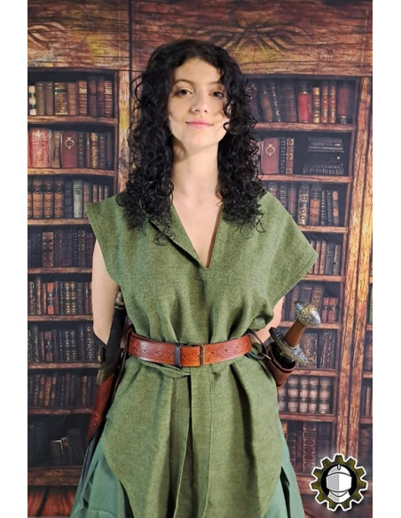 Tahalí medieval in pelle marrone...