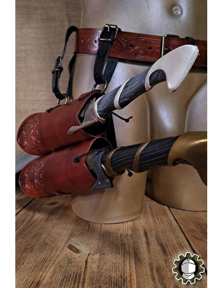 Tahalì medieval doppio in cuoio...