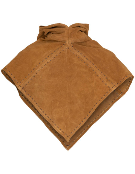 Gugel medieval in camoscio beige