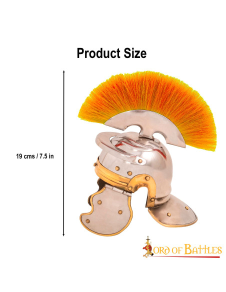 Mini elmo romano con pennacchio e...