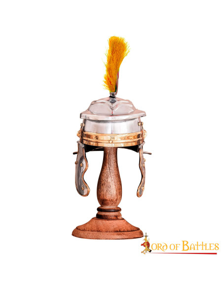 Mini elmo romano con pennacchio e...