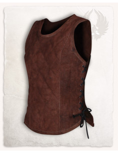 Corpetto medievale in pelle modello Lucy, colore marrone