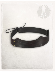 Diadema medieval in pelle modello Isidor, colore marrone