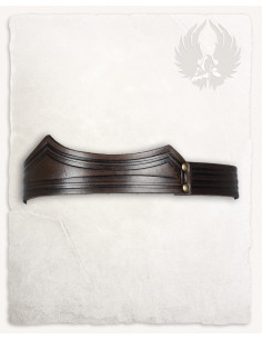 Diadema medieval in pelle modello Isidor, colore marrone 2