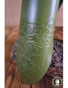 Tahalí medieval daghe cuoio verde modello Jerome 2