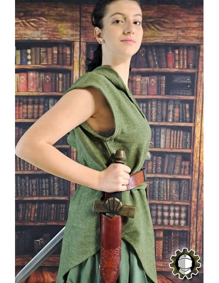 Tahalì medieval per pugnali in cuoio...