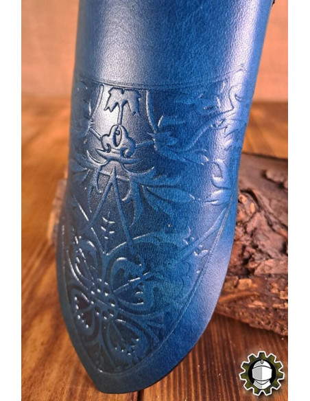 Tahalí medieval pugnali cuoio blu...