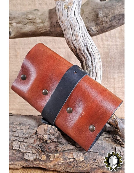 Borsa medievale in pelle marrone per...