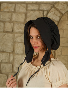 Cappello medievale donna modello Anna, colore nero