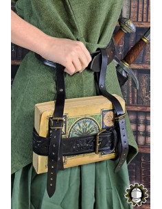 Portalibri medieval per cintura modello Tarryon, colore nero