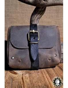 Borsa medievale in pelle marrone modello Valeron