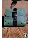 Borsa medievale in pelle verde modello Valeron