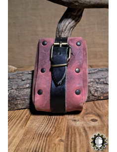 Borsa medieval in pelle rossa modello Adam