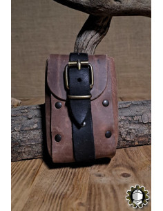 Borsa medievale in pelle marrone modello Adam