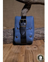 Borsa medievale in pelle blu modello Adam