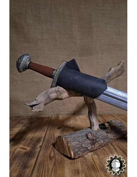 Tahalí spada mano destra cuoio nero