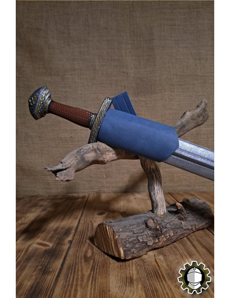 Tahalí spada mano sinistra pelle blu