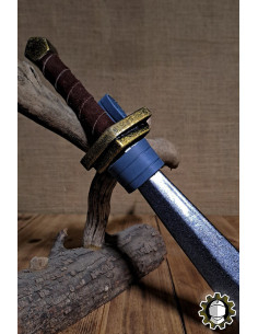 Tahalí in pelle per pugnali, colore blu 2