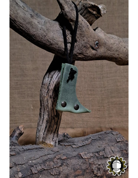 Fodero in cuoio per spade, colore verde