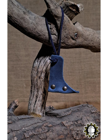 Tahalí in pelle per spade, colore blu