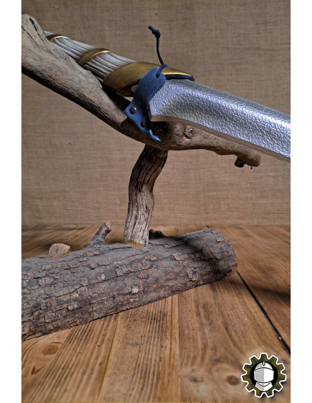 Tahalí in pelle per spade, colore blu