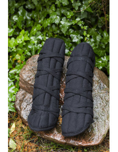 Grebas medievales acolchadas modello Farald, colore nero