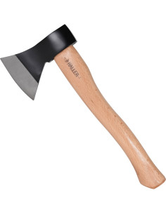 Ascia pesante in acciaio con fodero in cuoio (36 cm)