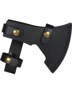 Ascia pesante in acciaio con fodero in cuoio (36 cm) 2