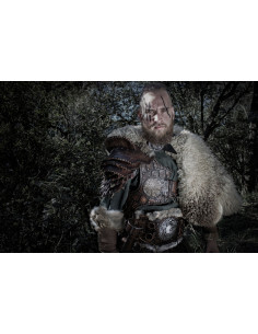 Pettorale in pelle nera modello Barbaro