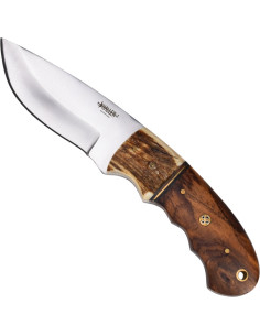 Coltello da avventura con fodero in pelle (21 cm.)