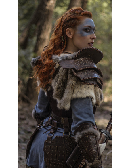 Spalliera celtica in cuoio, modello...