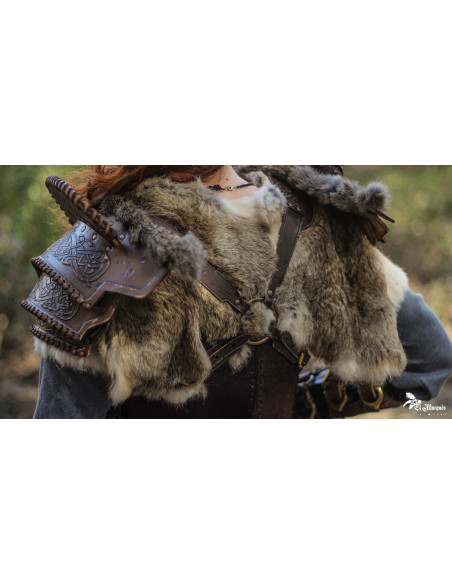 Spalliera celtica in cuoio, modello...