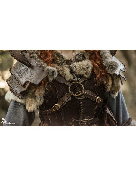 Spalliera celtica in cuoio, modello...