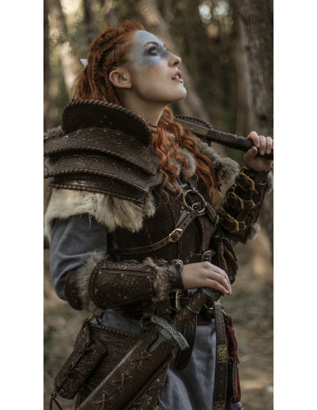 Spalliera celtica in cuoio, modello...