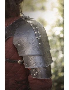 Spalliera medievale in pelle modello Mercenario