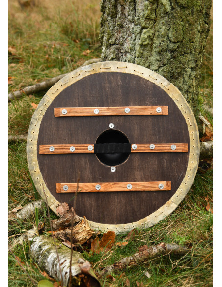 Scudo Viking Vegvísir con bordo in... Scudo Viking Vegvísir con bordo in...