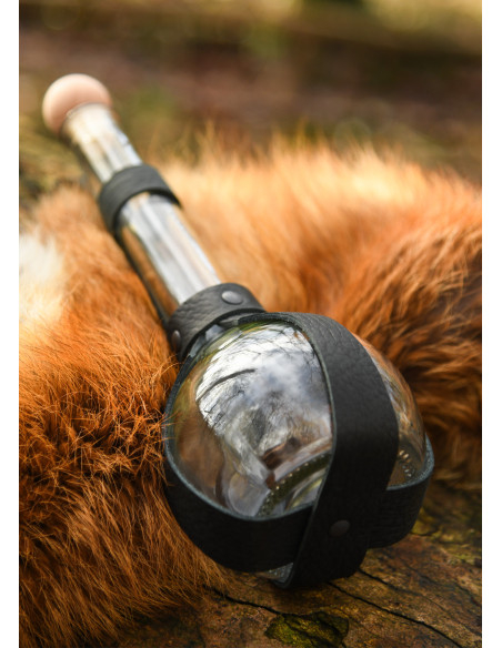 Bottiglia in vetro con collo lungo e...