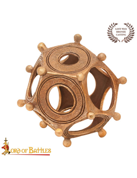 Dodecaedro romano in bronzo fuso