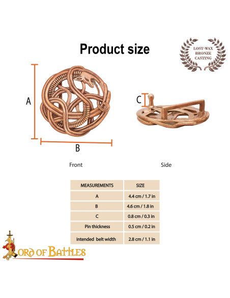 Fibbia vichinga a forma di serpente...