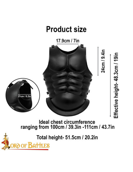 Corazza romana in acciaio annerito...