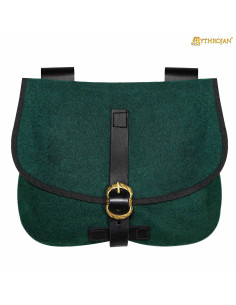 Borsa medievale per LARP in verde