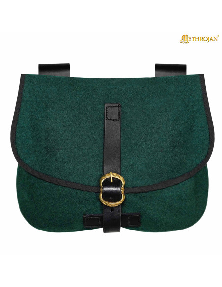 Borsa medievale per LARP in verde