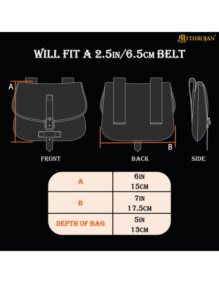 Borsa medievale per LARP in verde