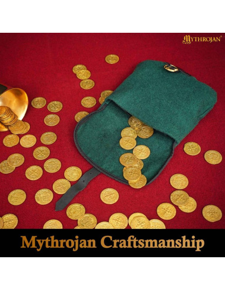 Borsa medievale per LARP in verde