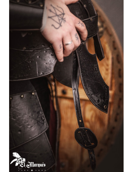 Casco Spangenhelm Baldur in pelle,...