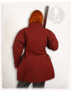 Gambesón medieval Diana in rosso 2