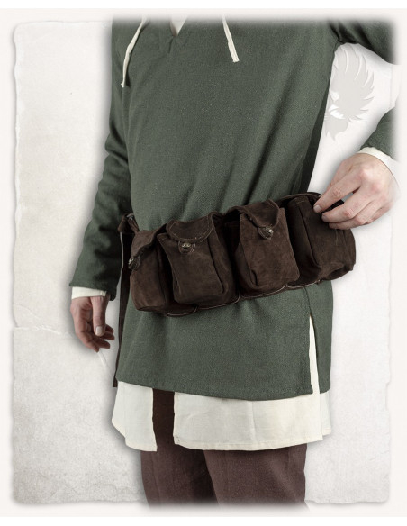 Cintura Rickar con 5 sacchetti - Marrone